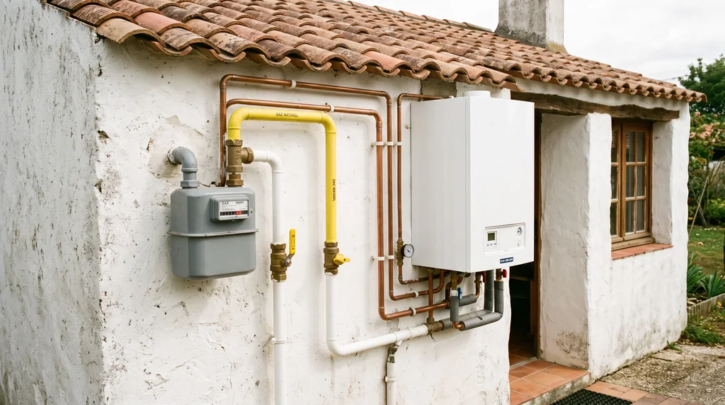 Installation intérieure de gaz — compteur, chaudière et raccordements — Gaz à Rouen