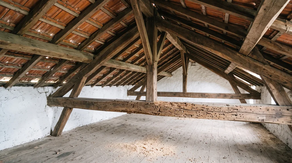 Bois de structure et charpente — sondage des bois — Termites à Rouen